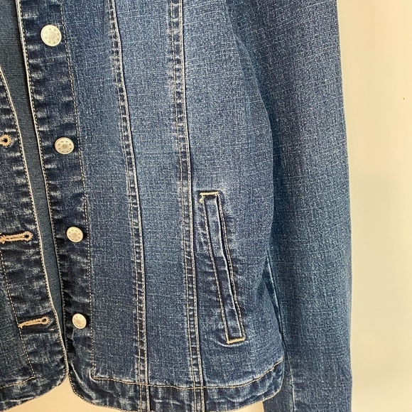 Live a little Denim Jacket Size Small - Picture 3 of 7